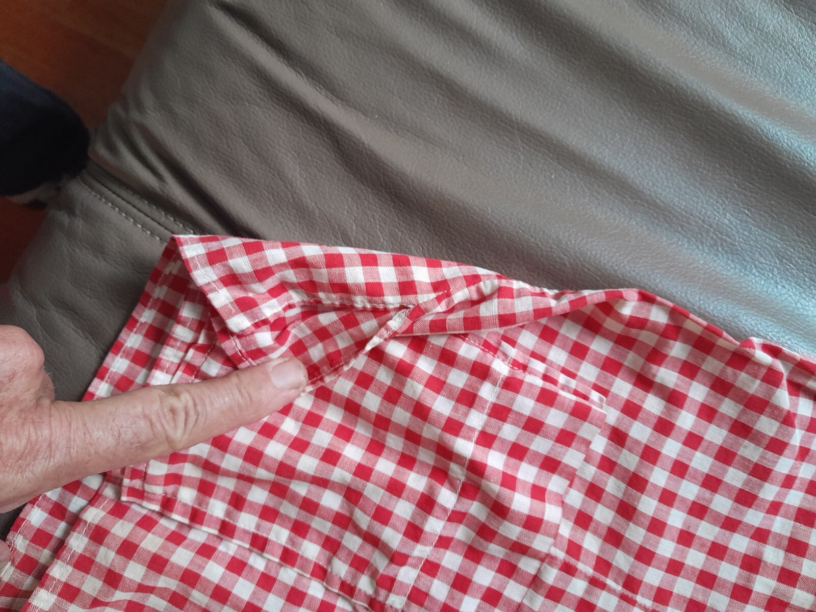 1950S LADIES BLOUSE TOP ROCKABILLY WESTERN CHECKS ROCK N ROLL LARGE XL