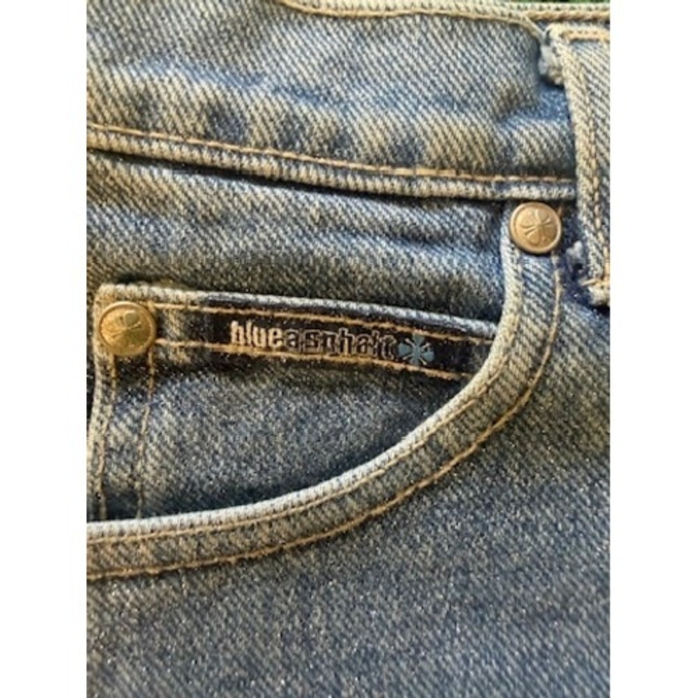 Blue Asphalt Womens Low Rise Denim Shorts Medium Wash Blue Size 5 90s Y2K Style