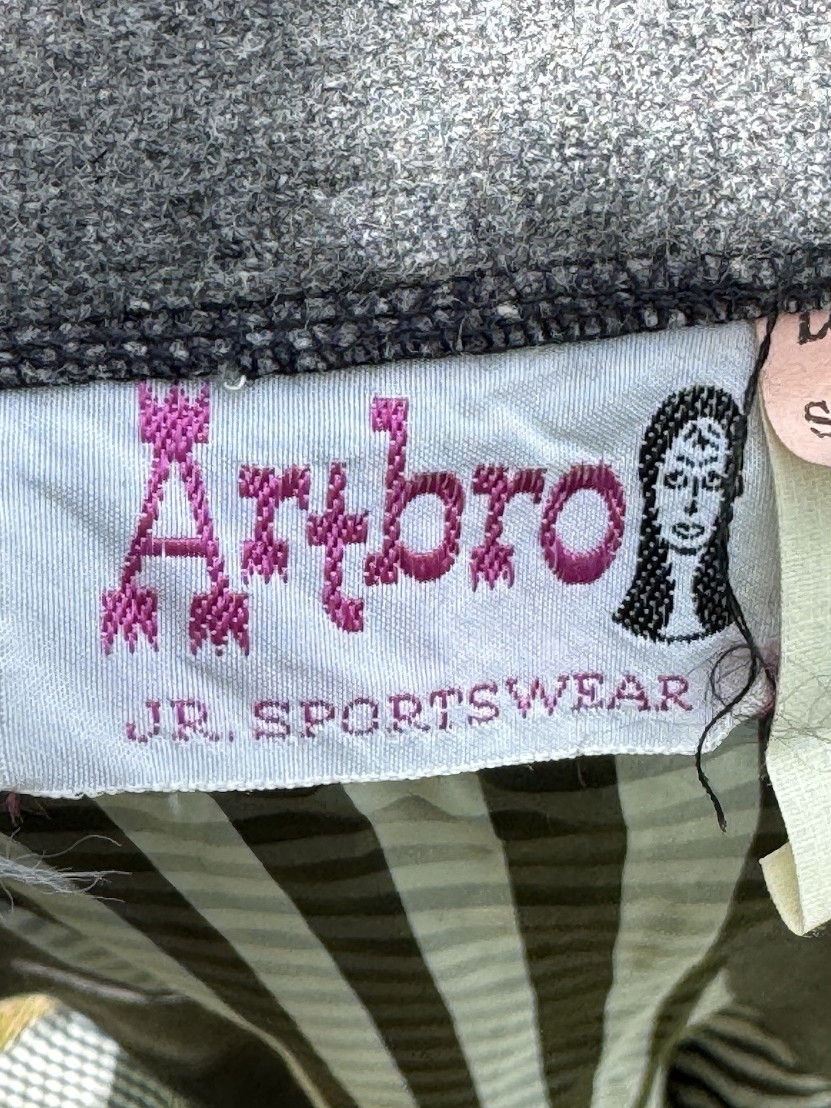 Vintage 70’s ARTBRO Black & White Plaid Check Gray Wool Patchwork Maxi Skirt Sml