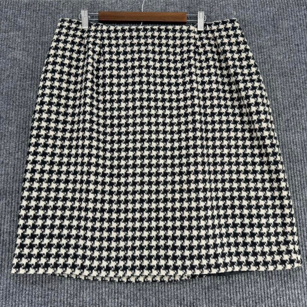 Vintage Chadwicks women’s 20W houndstooth knee length skirt wool lined career