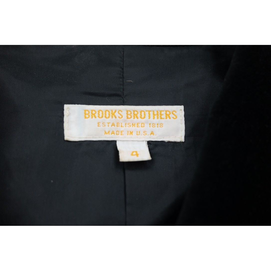 Brooks Brothers Black Watch Plaid Wool Coat Dress Velvet Trim Frog Closure Sz 4