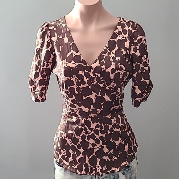 Vintage Y2K Fairy Satin Brown Pink Floral Size Small Dressy Comfy