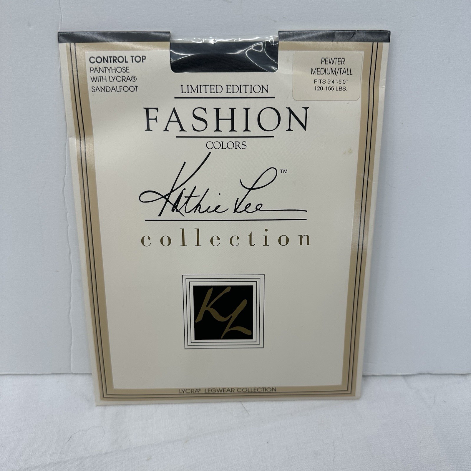 Kathie Lee Control Top Pantyhose Pewter Medium Tall Limited Edition Fashion