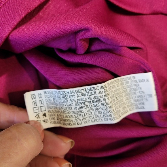 Forever 21 Magenta Velvet knit mini body con Dress Women SZ M whimsy Goth club