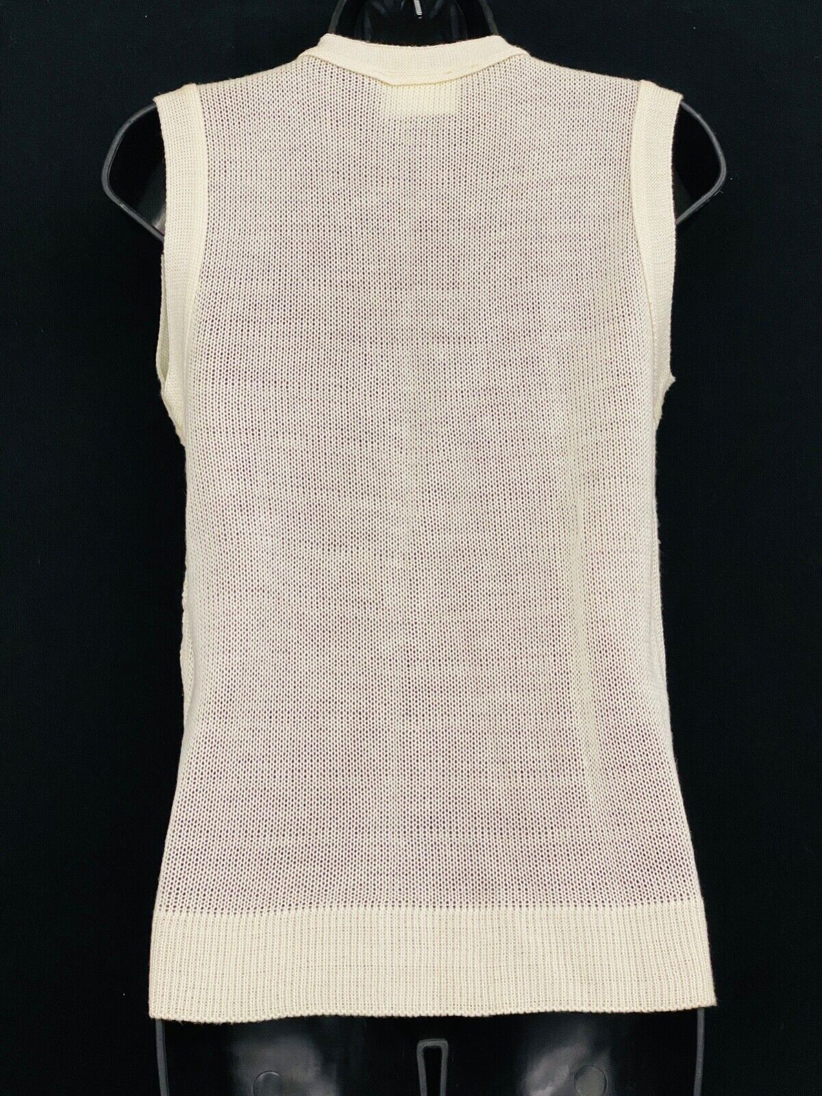 Vintage white sweater lot, ivory lightweight vest top shirt deadstock 1970 1980