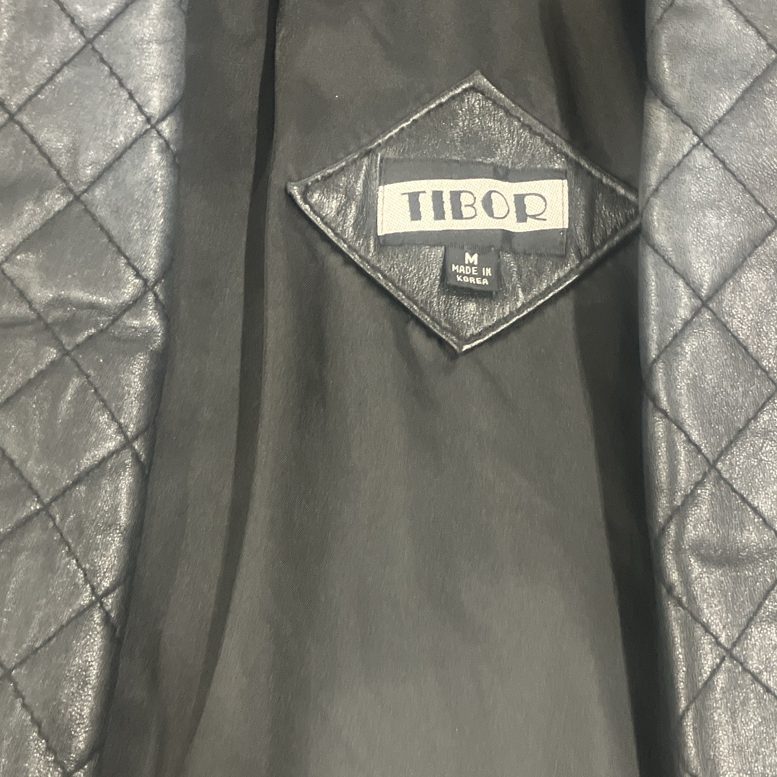 Cute Tibor Black Quilted Trim Women’s Vintage Coat Size MStylish Outerwear