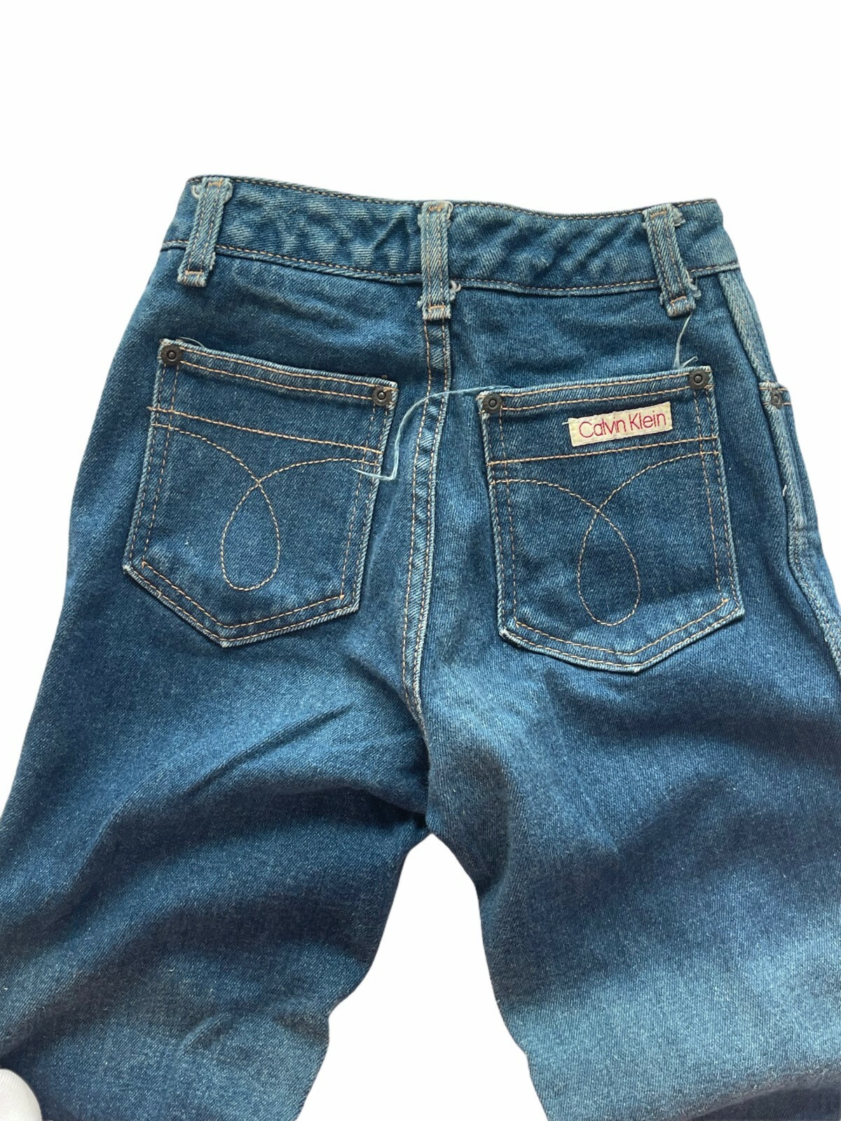 Vintage 60s 70s Calvin Klein High Waist Jeans USA Made 24 Waist Hippie Grunge