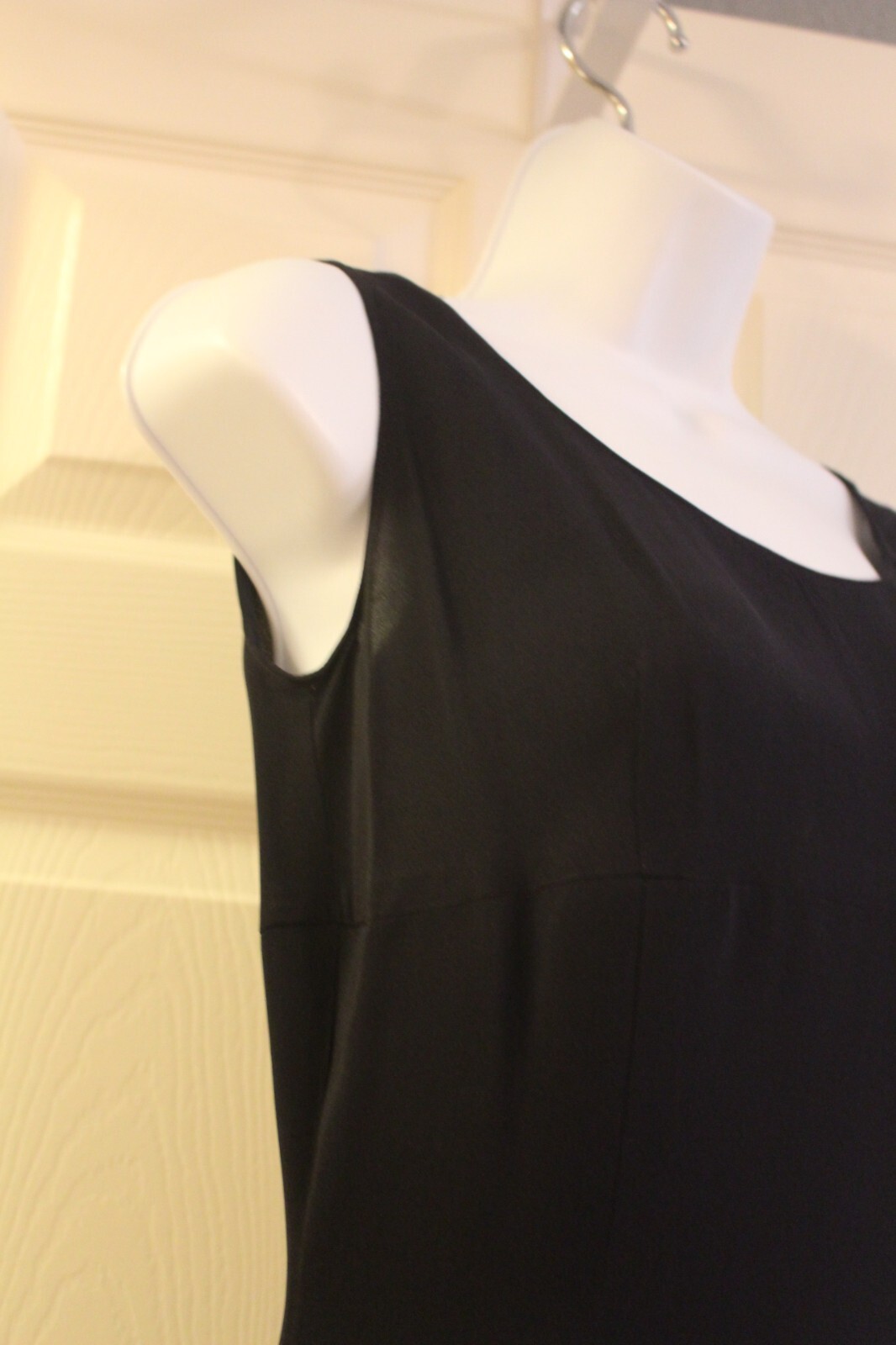 Maurice Rentner 60’s Vintage Silk Dark Navy Dress with Jacket Overlay (Small)