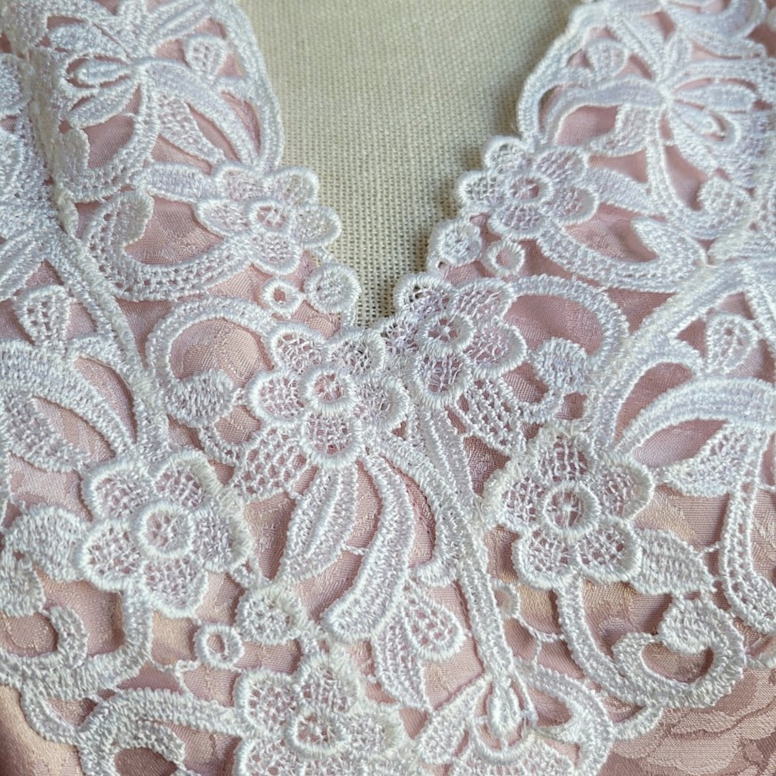 Vintage 80s Scott McClintock Pink Formal Dress 12 Gown Wedding Jacquard Peplum
