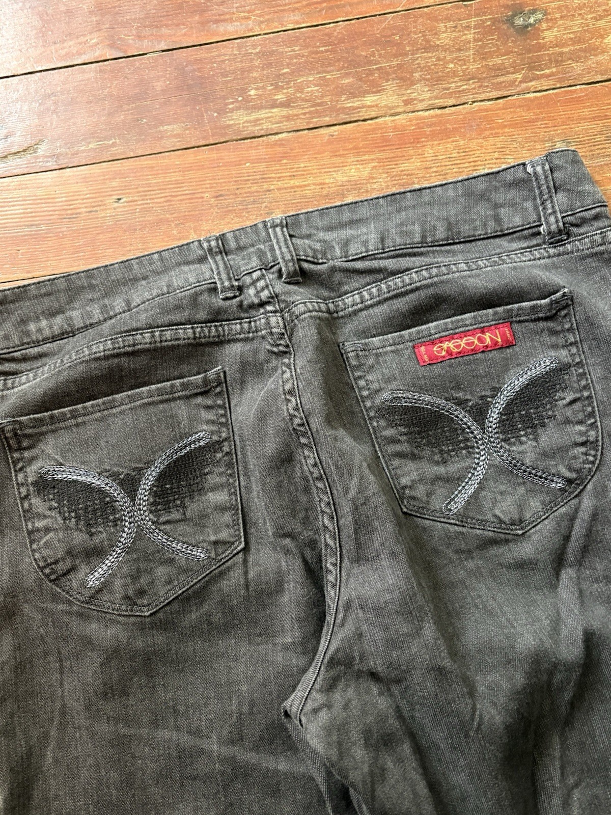 Sassoon Oh La La Women’s Blue Denim Bootcut Boogie Jeans 1980s Size 16 Mid Rise