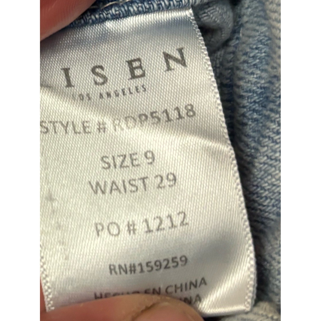 Risen jeans cinched ankles blue white washed jeans old school pockets 9/29 rare