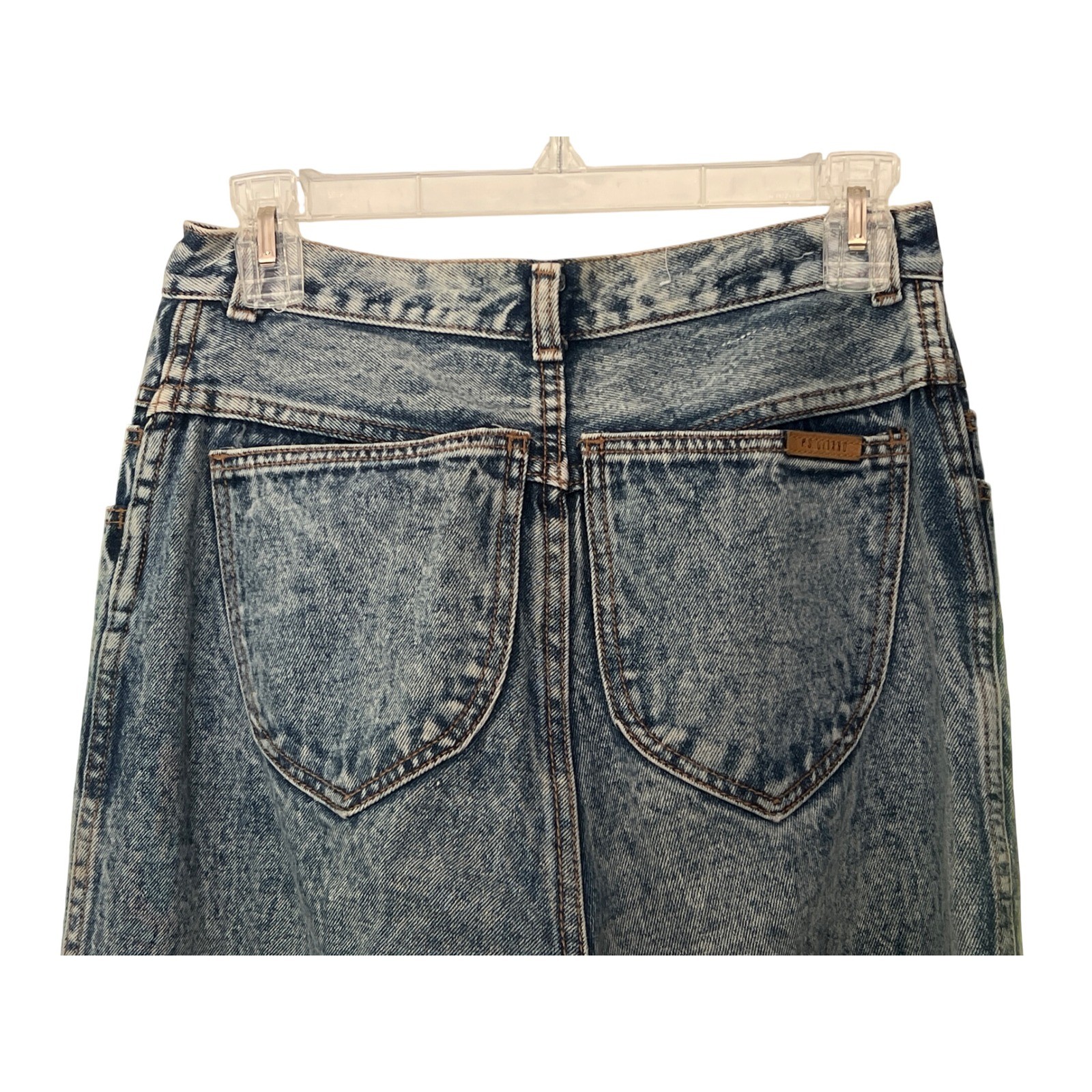 Vintage PS Gitano High Waisted Acid Wash Tapered Leg Jeans Blue Cotton Womens 10
