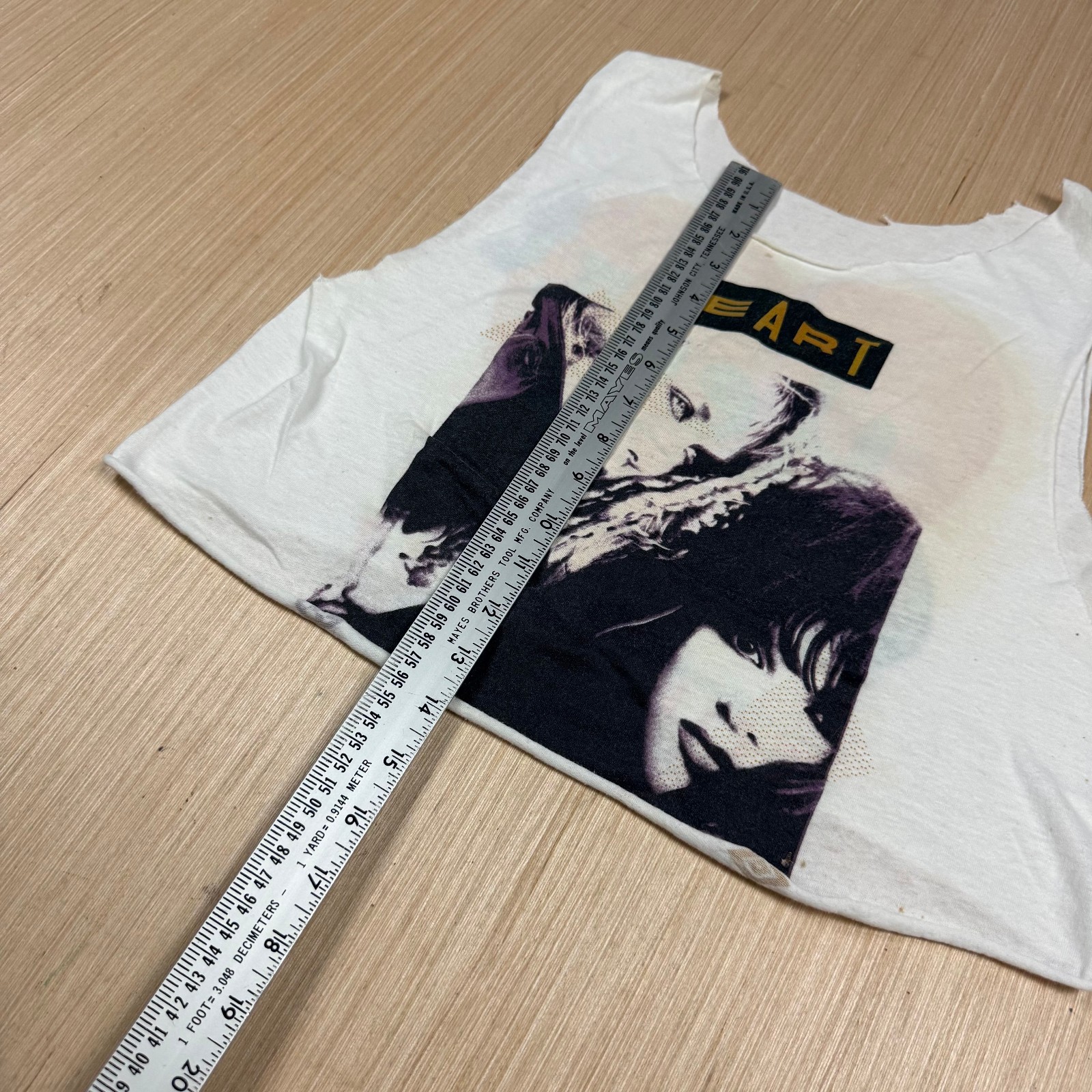 vtg 80s Heart Tour Rock Band T Shirt 1987 Heavy Metal Tank Top Crop S Bad Animal