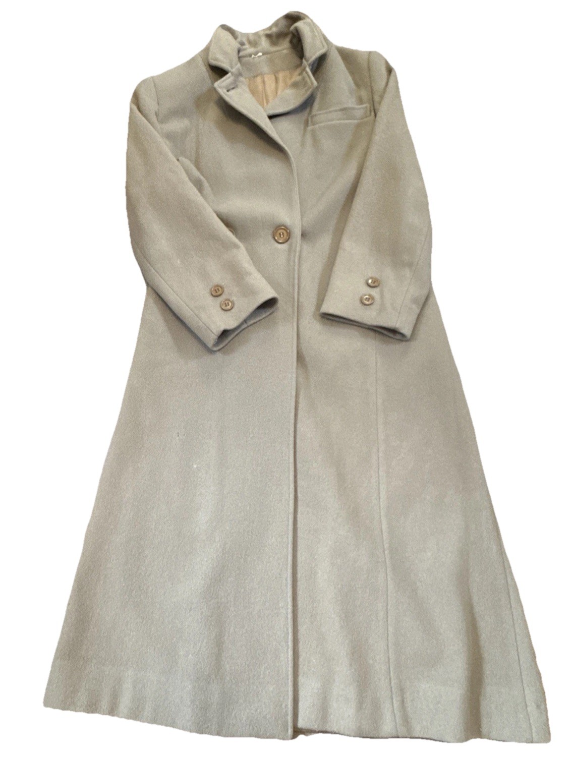 VTG 1960’s Women’s 100% Pure Wool Coat Worumbo Stevens Fabric Camel Sz Small?