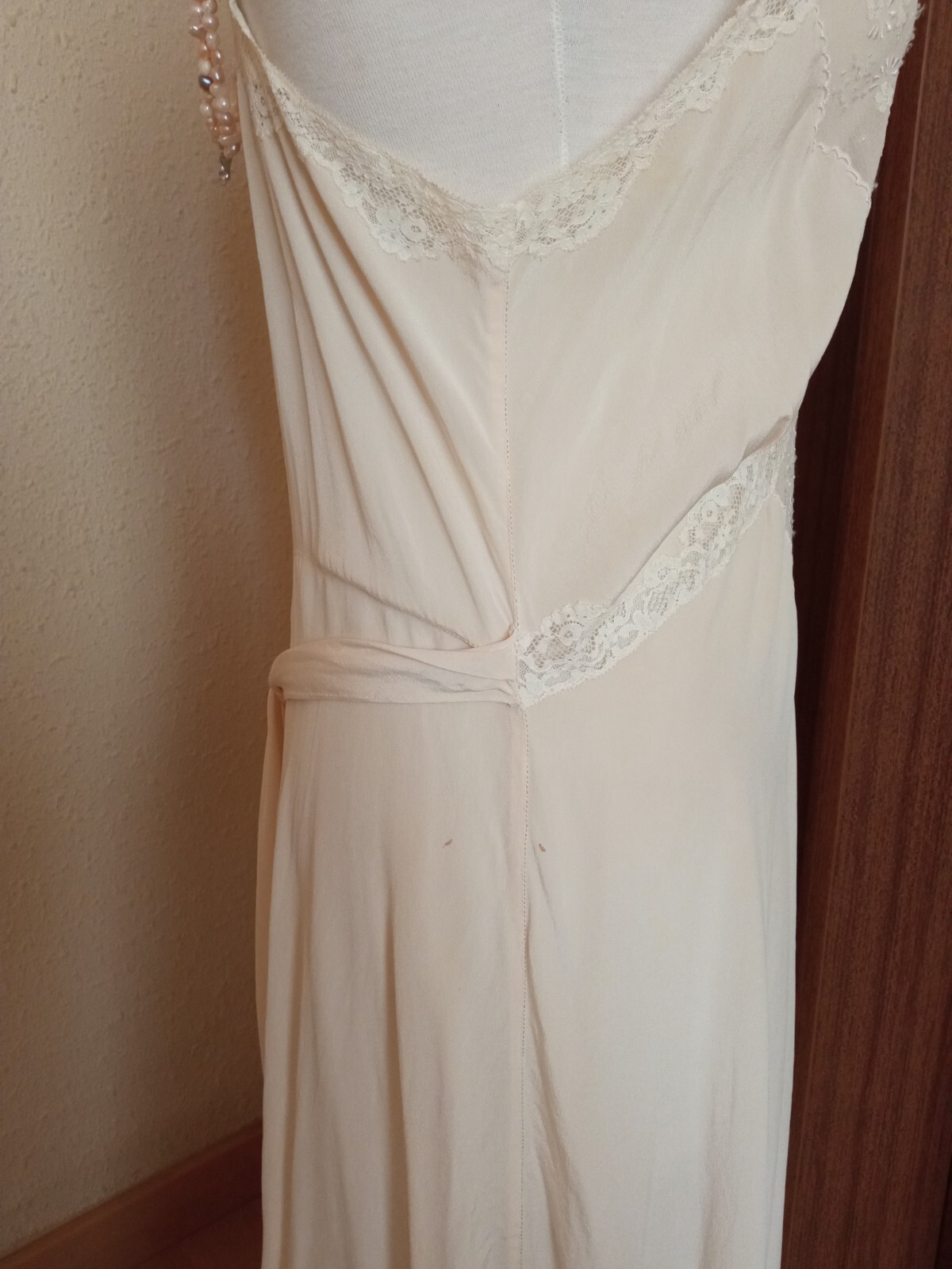 Vintage 1940s Bridal Silk Nightgown/Peignor Set – Honeymoon -S