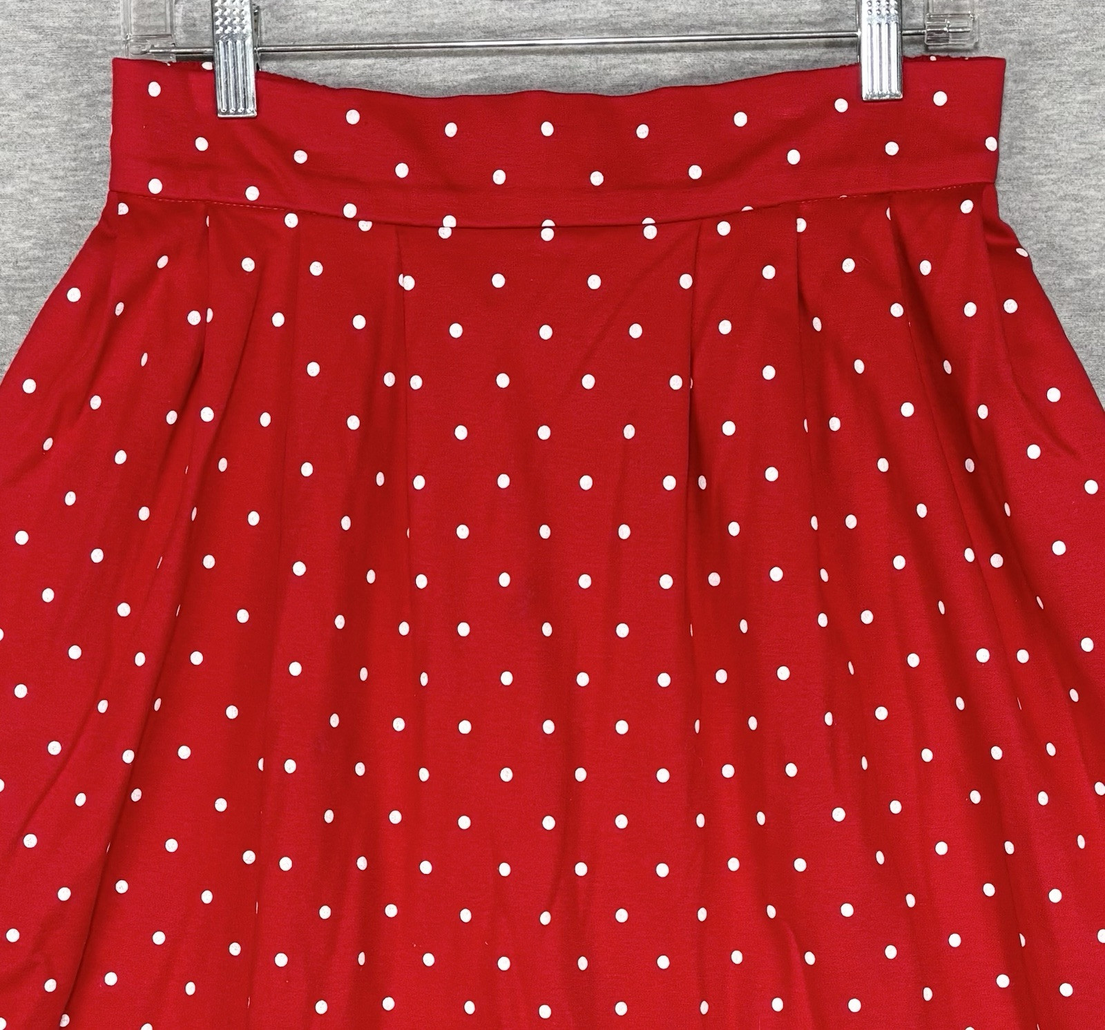 Vintage 80s Ned Gould Red White Polka Dot Midi Skirt & Cardigan Set Size 12(M/L)