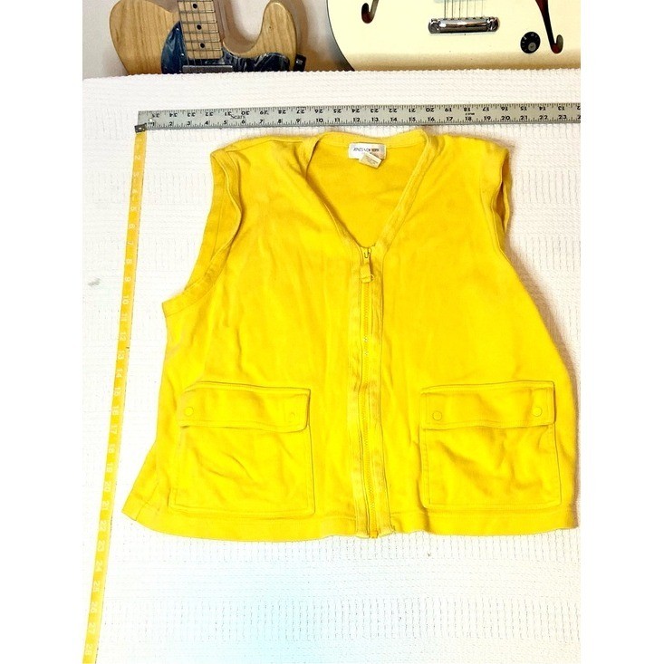 Retro Sport Bright Yellow Cotton Vest