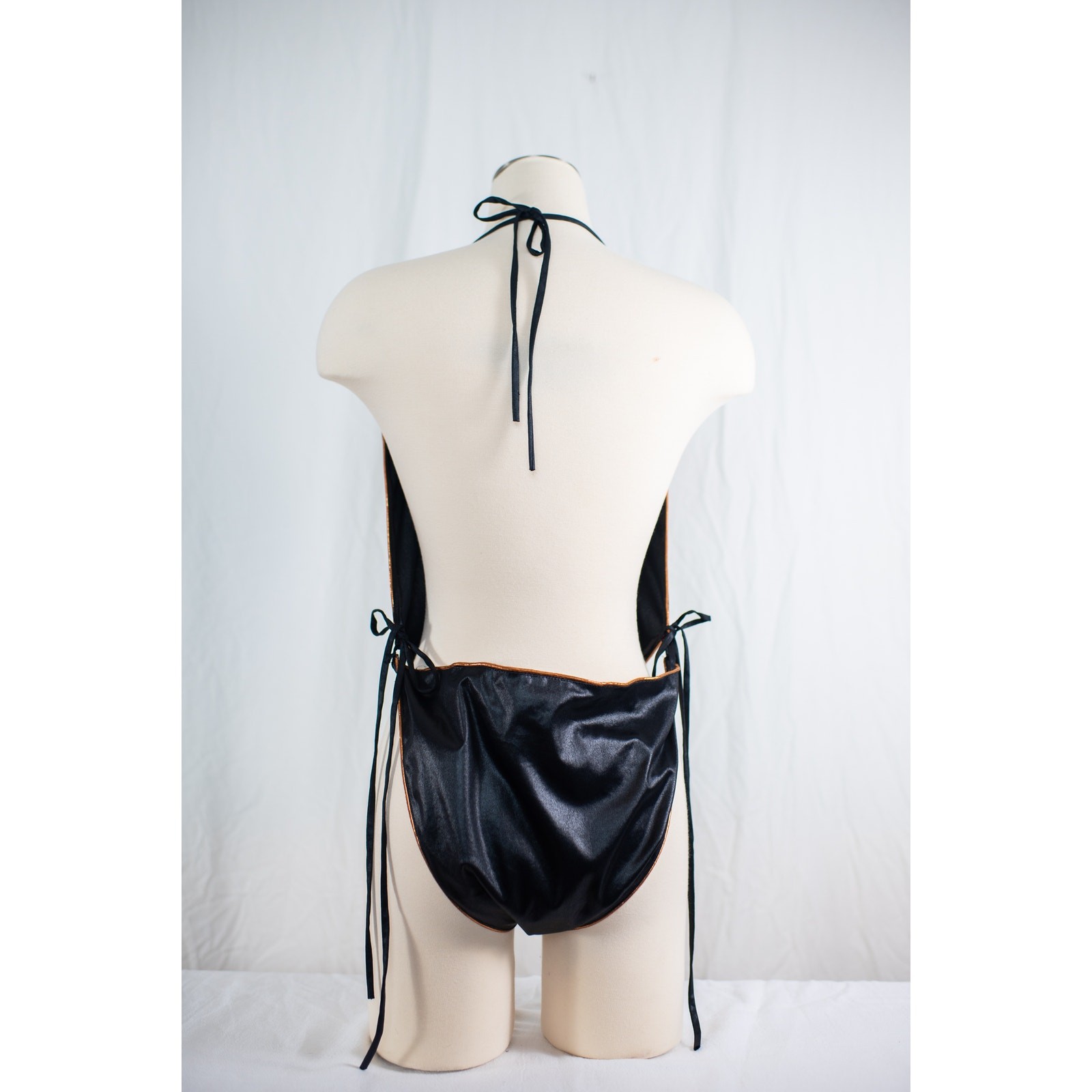 Vintage 90s Black Wet Look Bodysuit, Vampy Grunge Rave Clubwear Goth, XL XXL