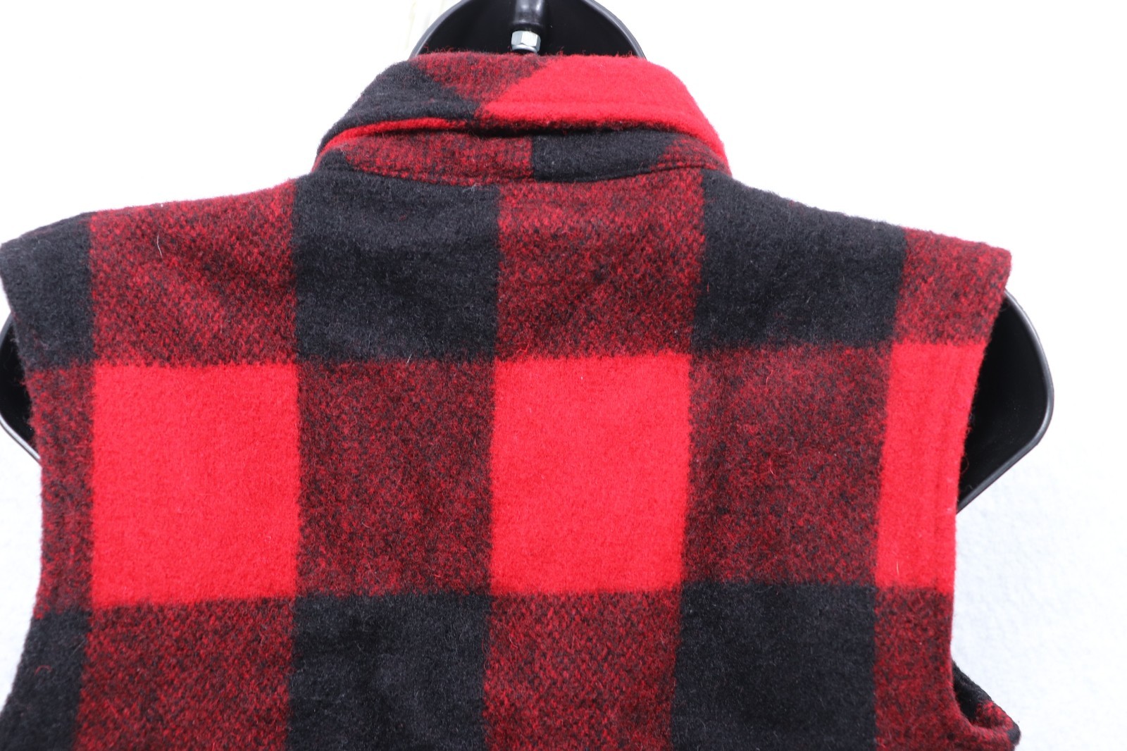 VTG 80s Woolrich Women’s Check Plaid Vest Size Small Wool Nylon Blend USA Made