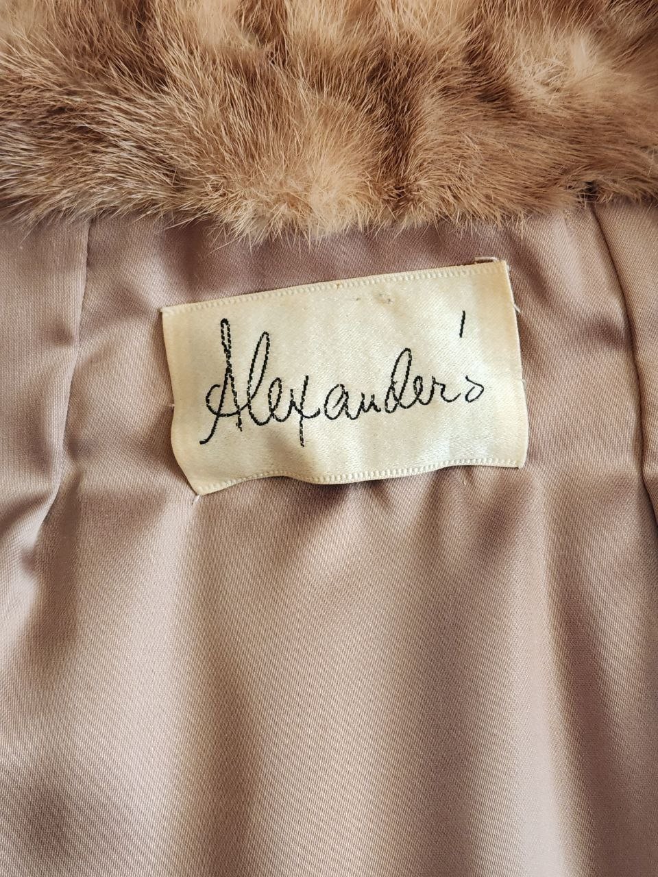 Womens Vintage Luxury Tan Mink Fur Coat EMBA Royal Alexanders Genuine Estate