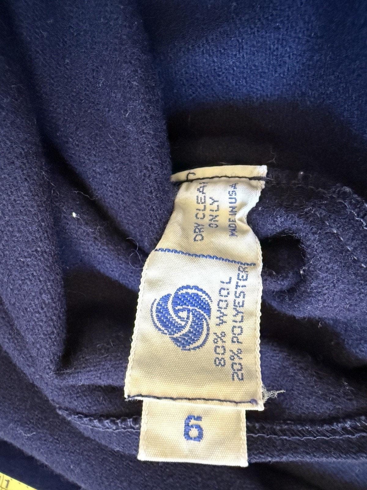 Vintage 80s JG Hook Classic Navy Popover/Overshirt/Tunic Sz 6 Epaulets, V-Neck