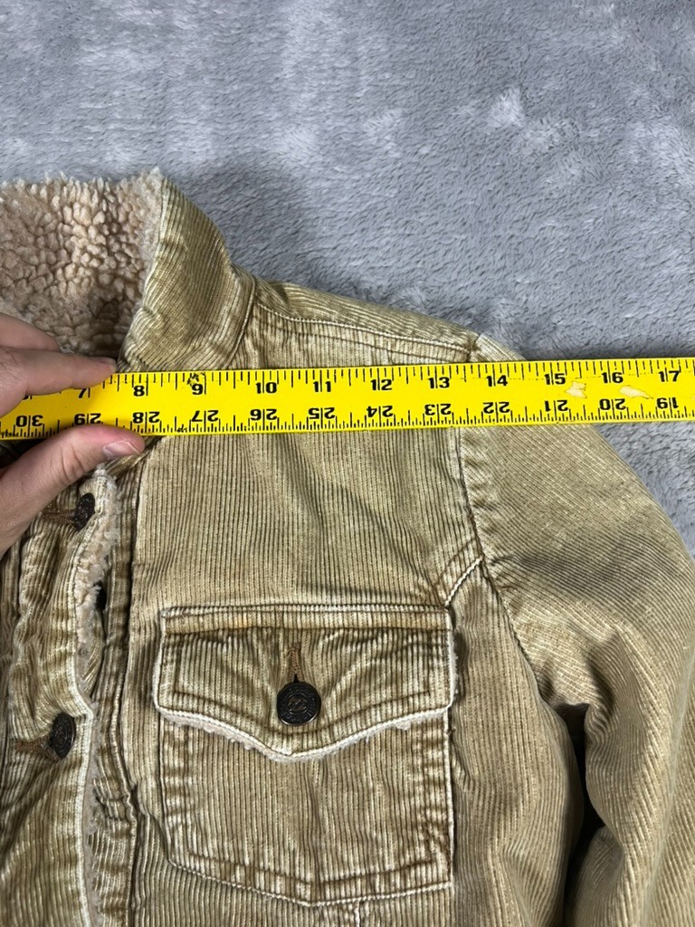VTG 90s Billabong Brown Corduroy Button Up Jacket Women’s Size Small Fleece