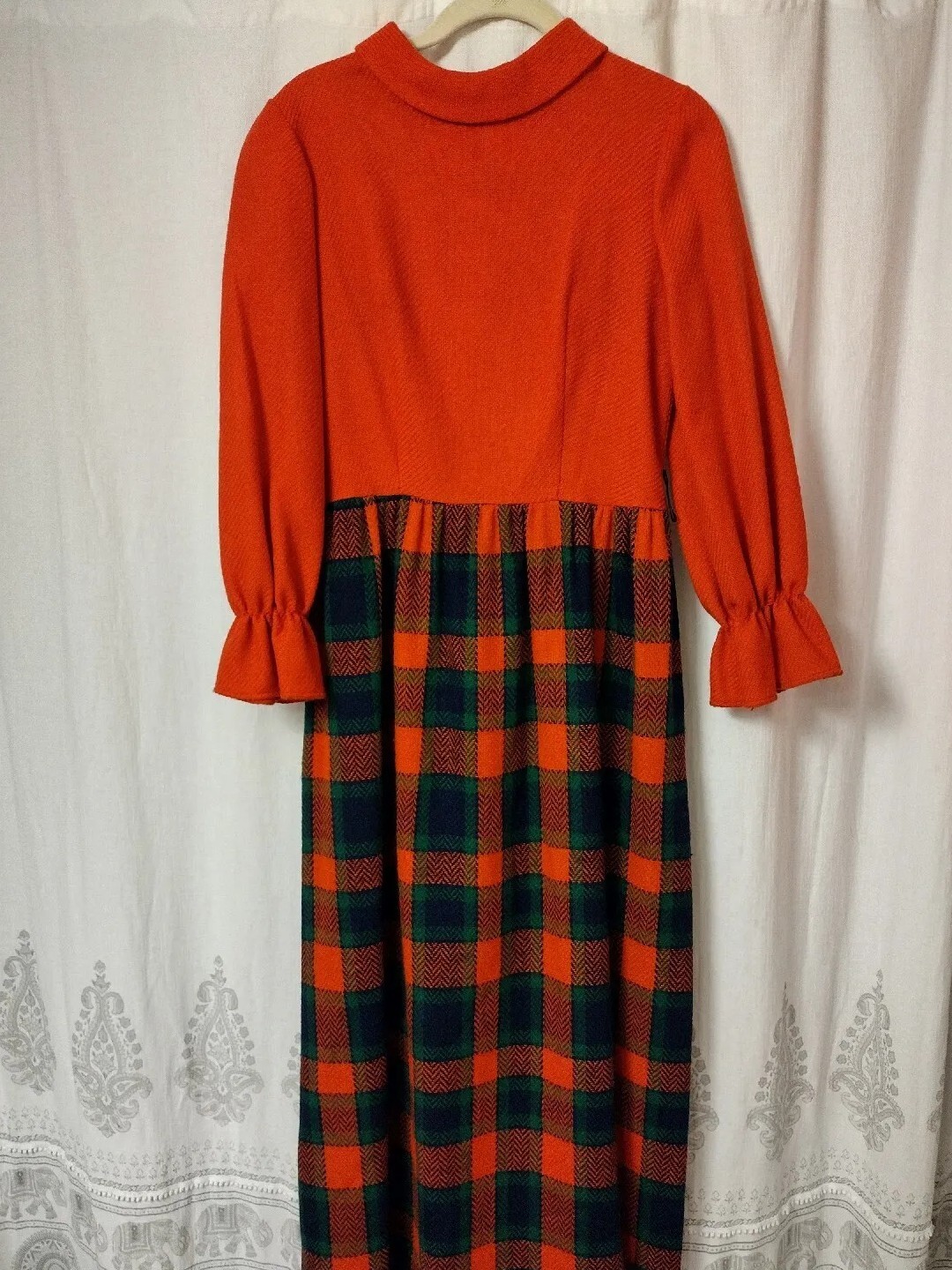 Penneys Loungewear Vintage House Dress Robe Nightgown Women’s Plaid Size 8
