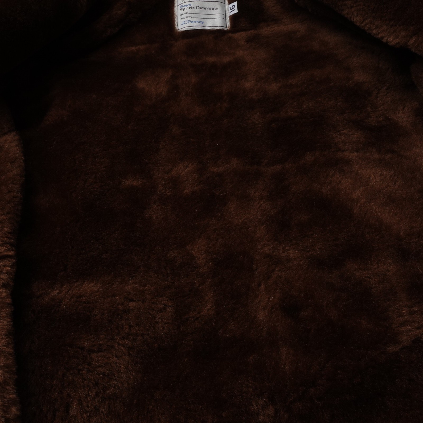 Vintage 70s Boys / Women’s Faux Fur Sherpa Lined Canvas Jacket Size Medium Coat