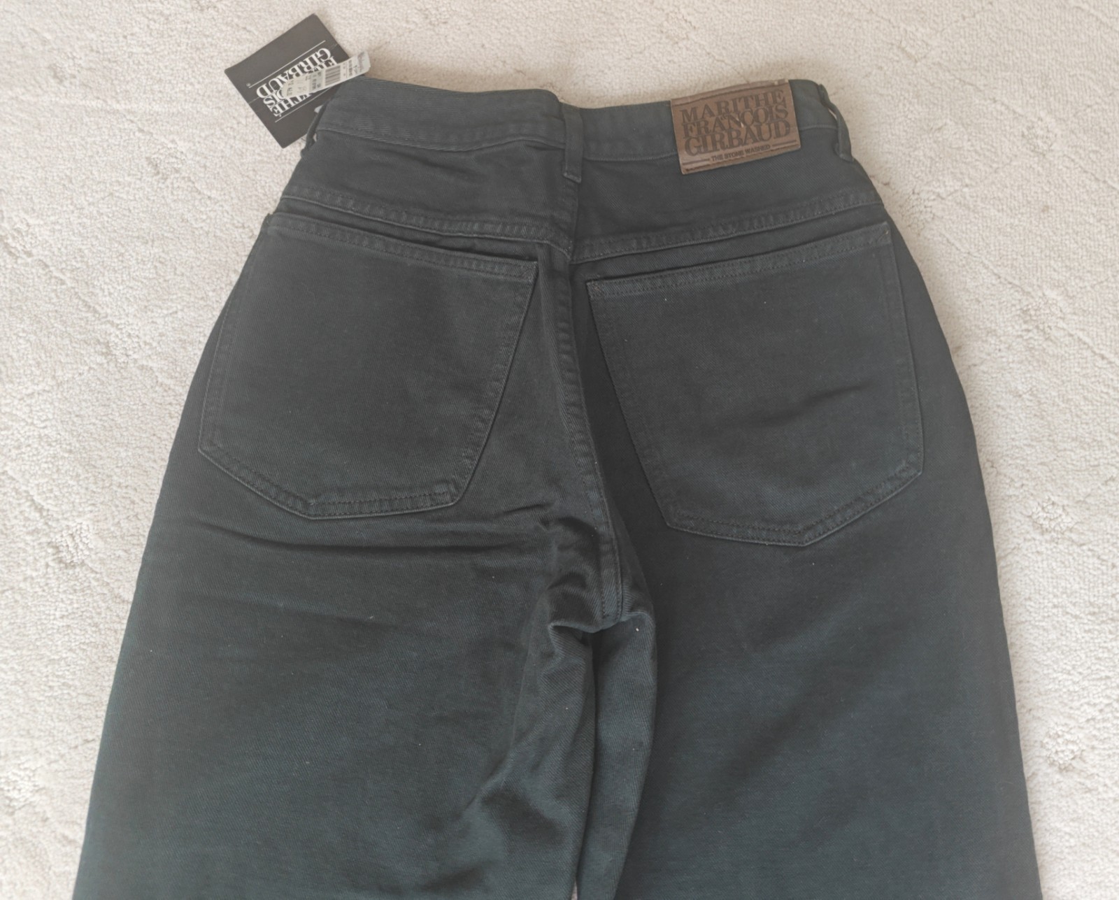 NEW TAGS MARITHE FRANCOIS GIRBAUD PINE GREEN VTG 1990s 7/8 Skinny Cowboy Jeans