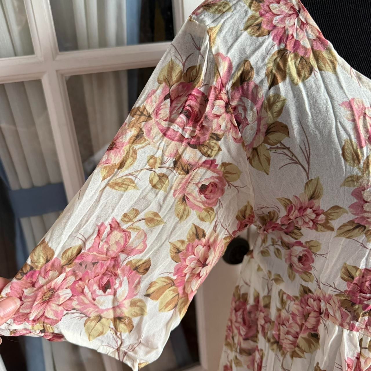 Vintage 90s Floral Ci Sono Dress – Soft Grunge Crinkle Kinderwhore Romantic