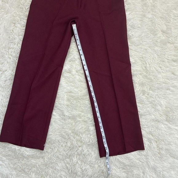 Vintage 80s Loubella Burgundy high-waisted straight-leg trousers