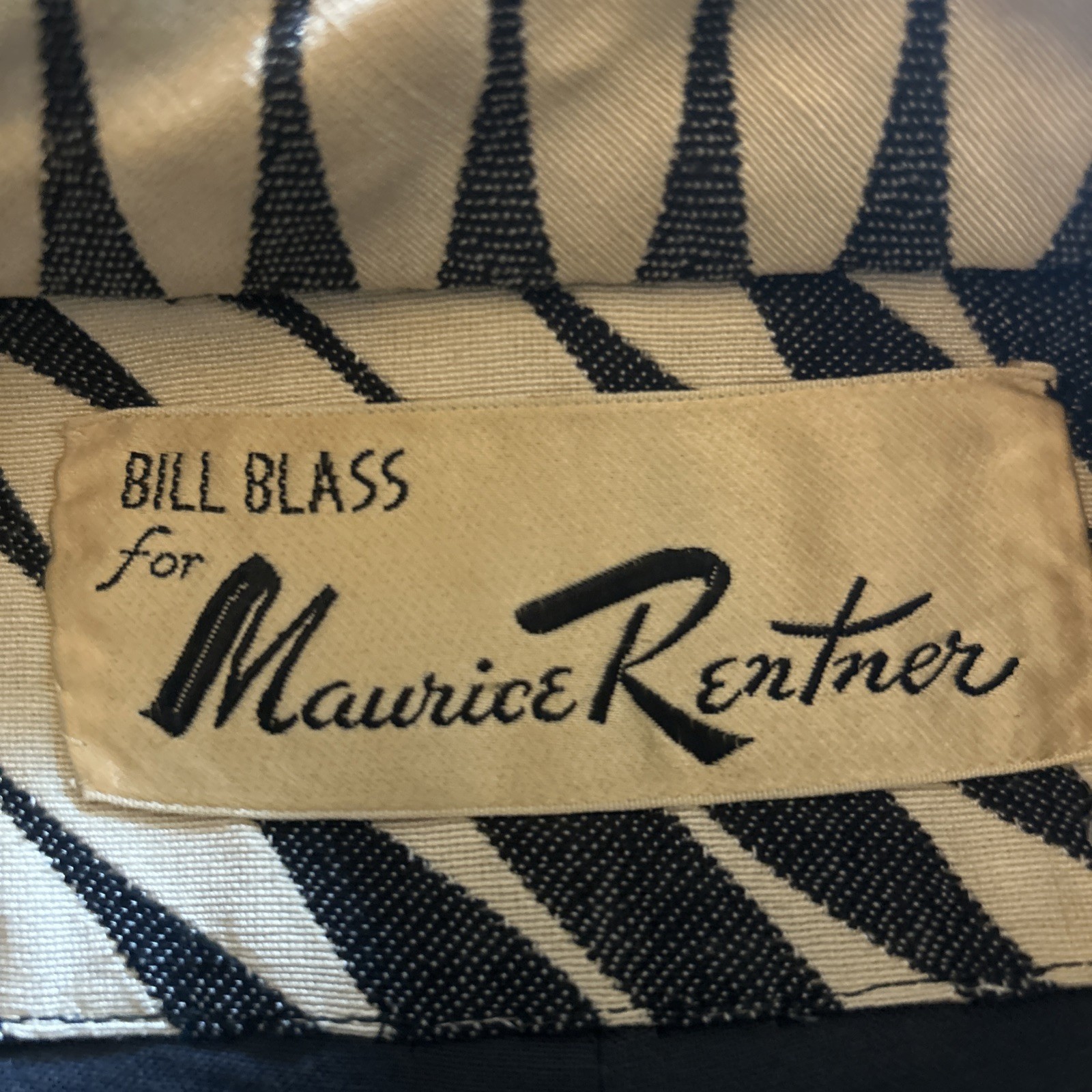 Vintage ‘60s Bill Blass for Maurice Rentner Coat Original Buttons Size 10