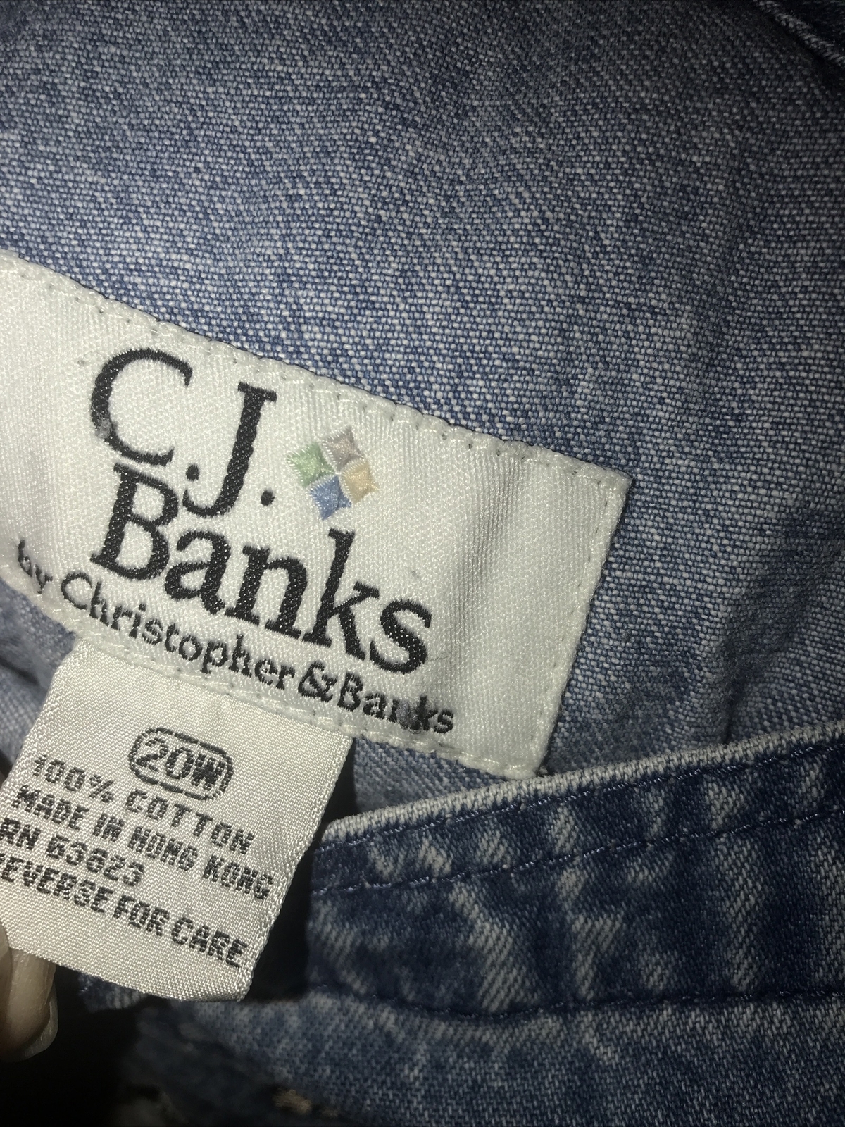 VTG CJ BANKS bib Overalls Sz 20W Kitty Decal Hong Kong Farmer Homestead Western