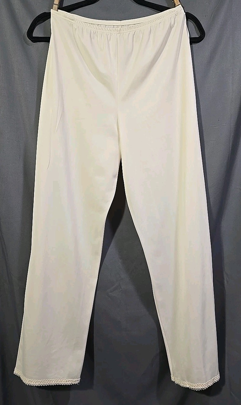 Lorraine Nylon Pants Slip Long Lounge Pants Waist 30-34 Length 37 Inseam 24