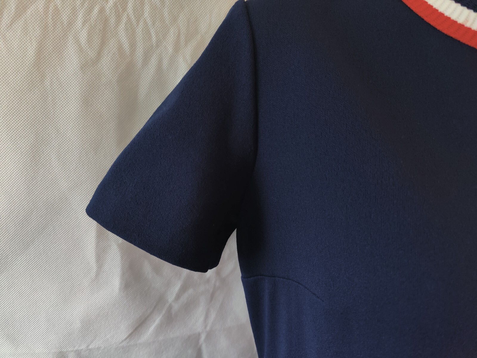 Puritan Forever Young Dark Navy Blue Dress Size 14 Vintage 1972 Made In USA