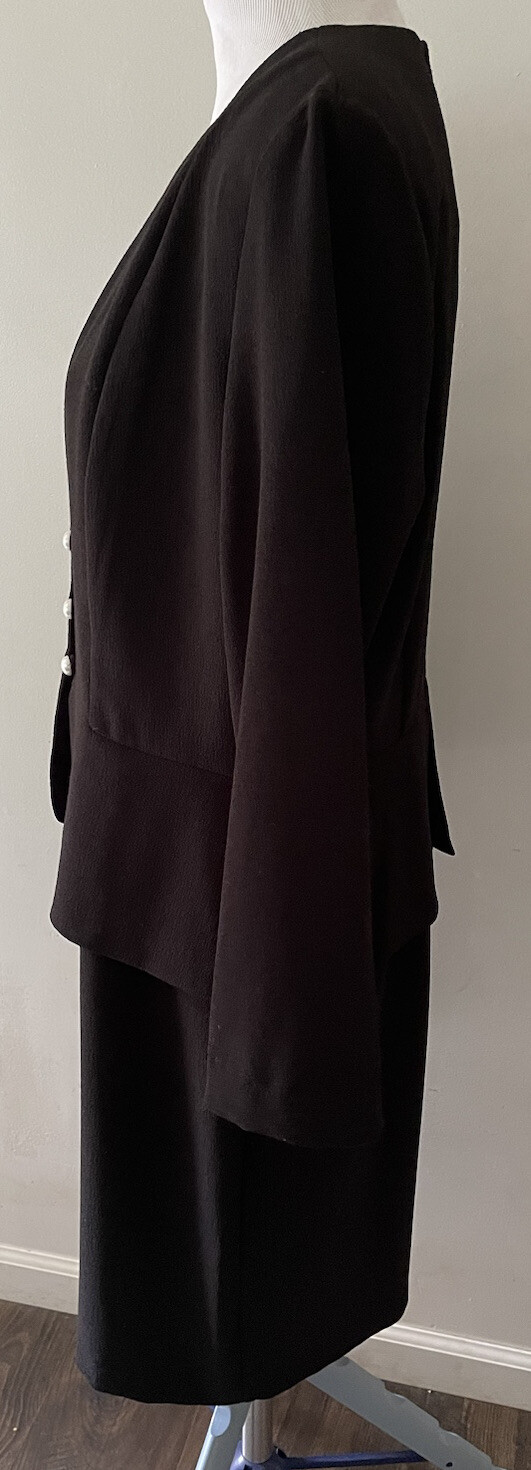 Vintage 90’s Danny & Nicole Black & White Faux 2-Piece Dress Women’s Size 14