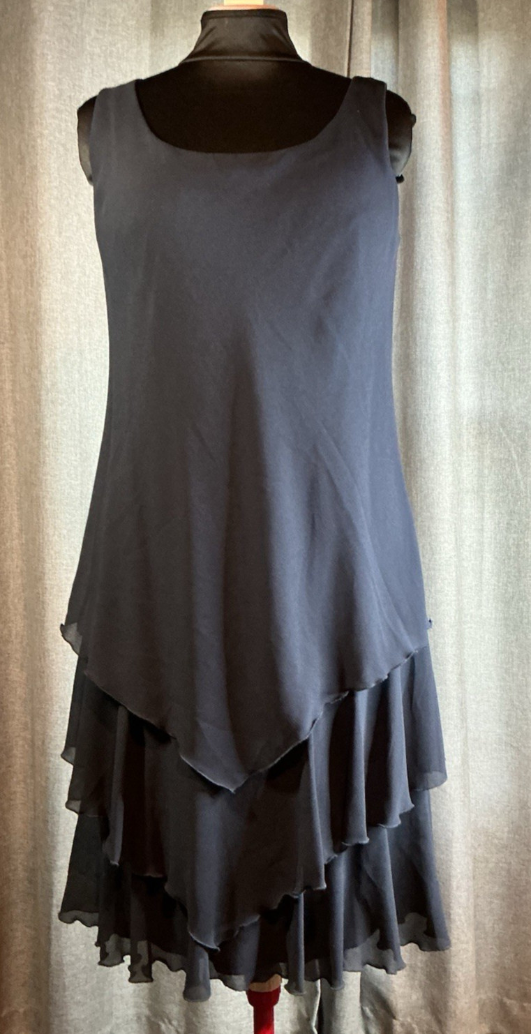 Sax Fifth Avenue Cattiva Vintage Formal Navy Dress Made In USA – 12
