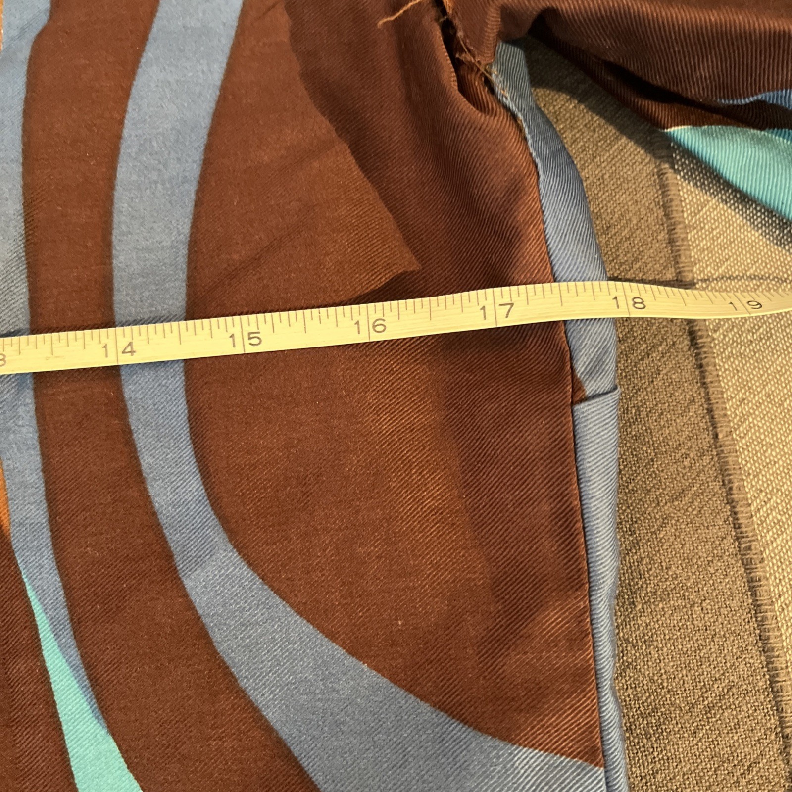 Vintage Vera Brown And Blue Blouse