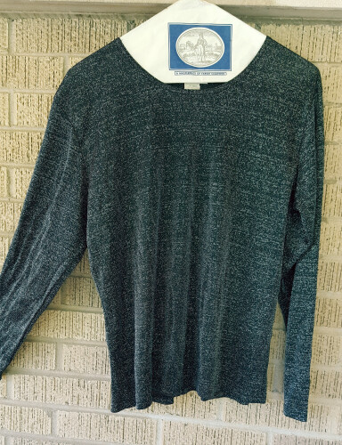 Glitter Sparkle Vintage VTG Top Impressions of California Made USA L Large