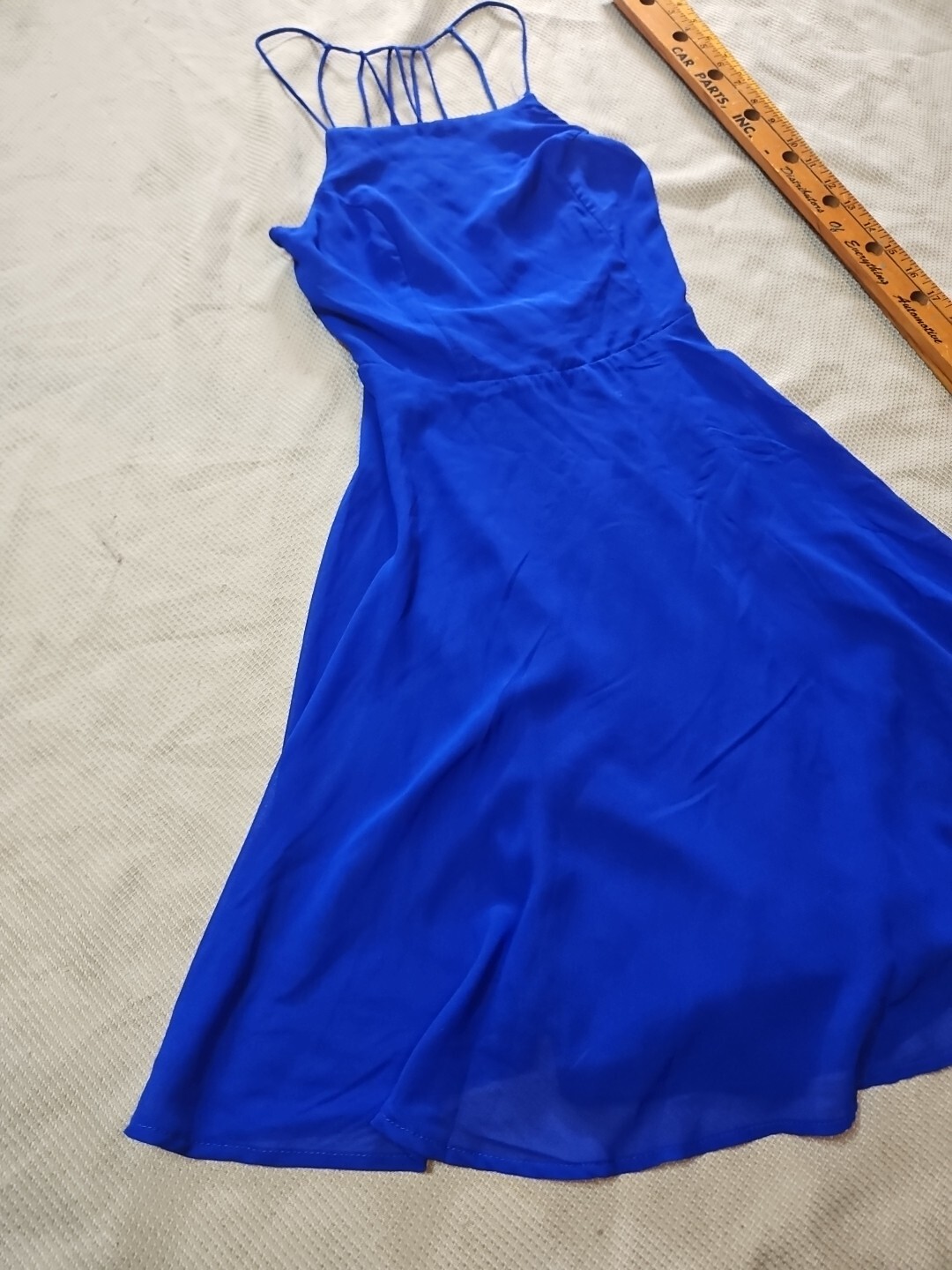 Contempo Casuals Vintage Dress Small Spaghetti Strap Zip Mini Gown