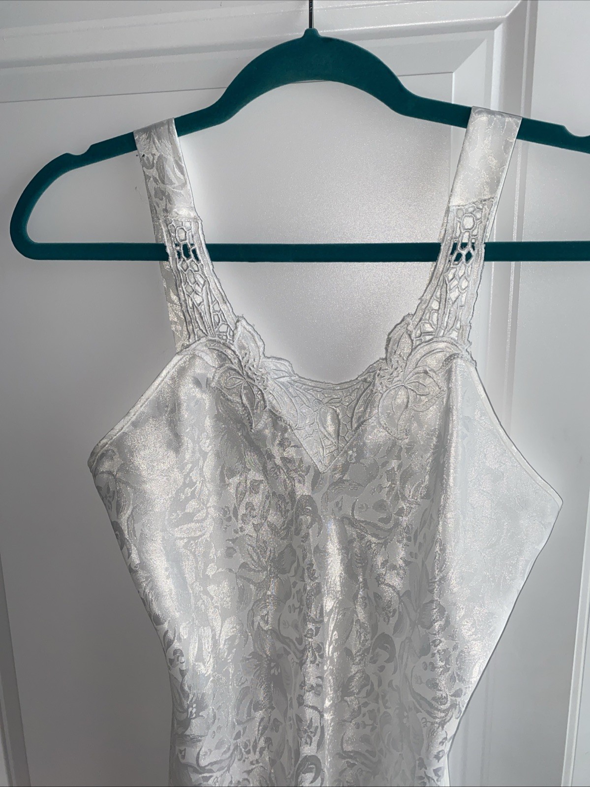 Erika Taylor Vintage Lingerie Nightgown White Small USA Made