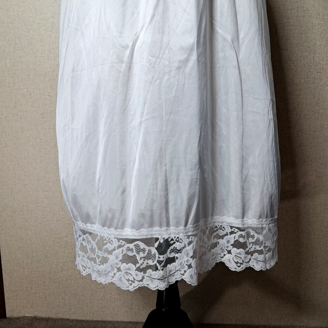 Vtg Vassarette Satin Lace Trim Half Slip Skirt White Womens 2XL Style# 11-805