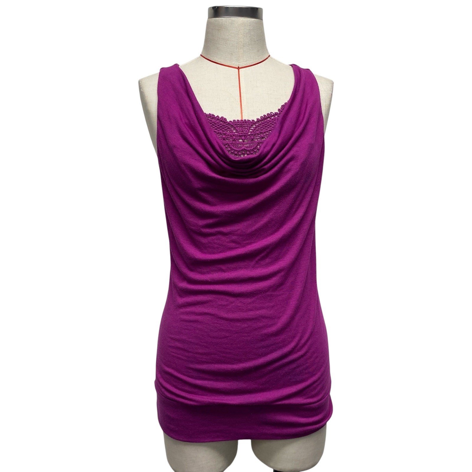 Vintage FANG Womens Size S Draped Neck Y2K Top