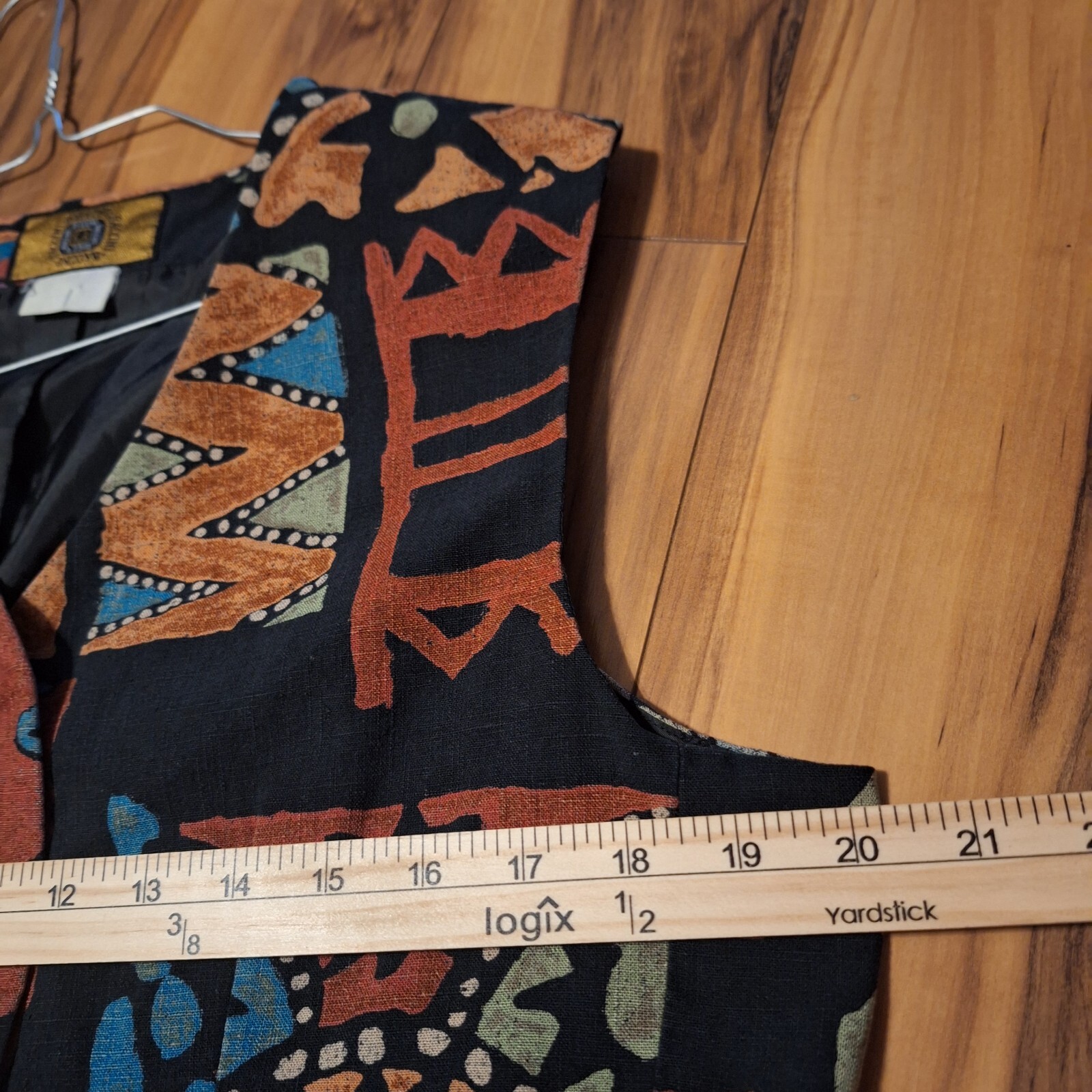 Vtg 70s Womens L Art To Wear Artsy Button Up Vest Hippie Boho Festival Maximal