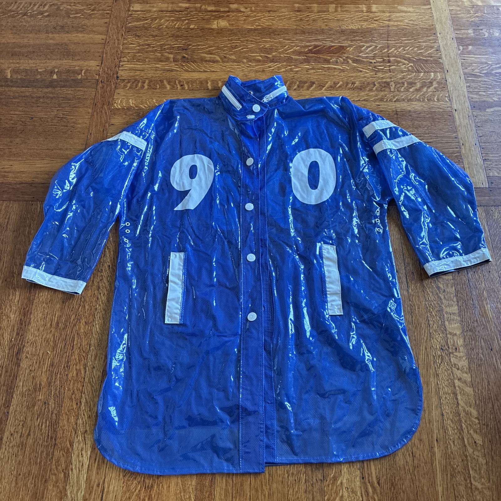 VTG RARE Kenn Sporn for Wippette Jersey Varsity Vinyl Raincoat Festival Rave