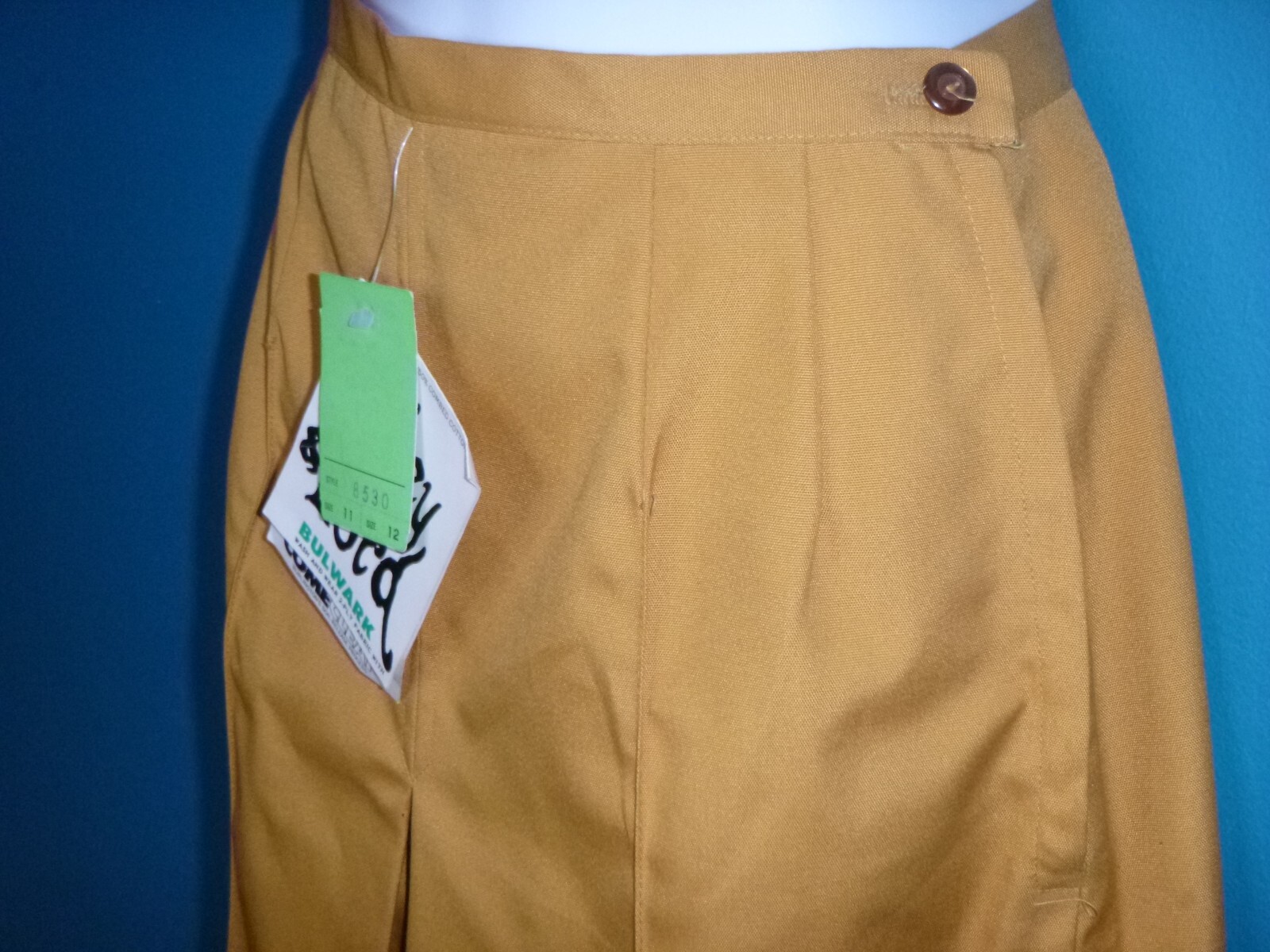 NOS Vtg 60s Stride-A-Way by Bradley Yellow Gold Culottes Skort Sz S/M