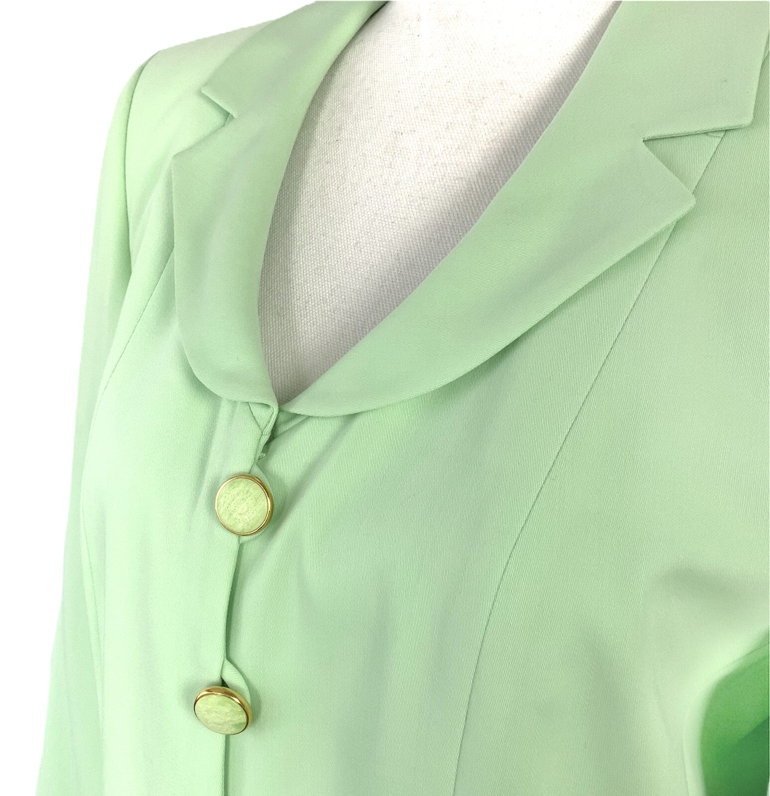 Vintage Escada 80s 1980s Women’s Blazer EU SZ 36 Green Wool Designer Retro