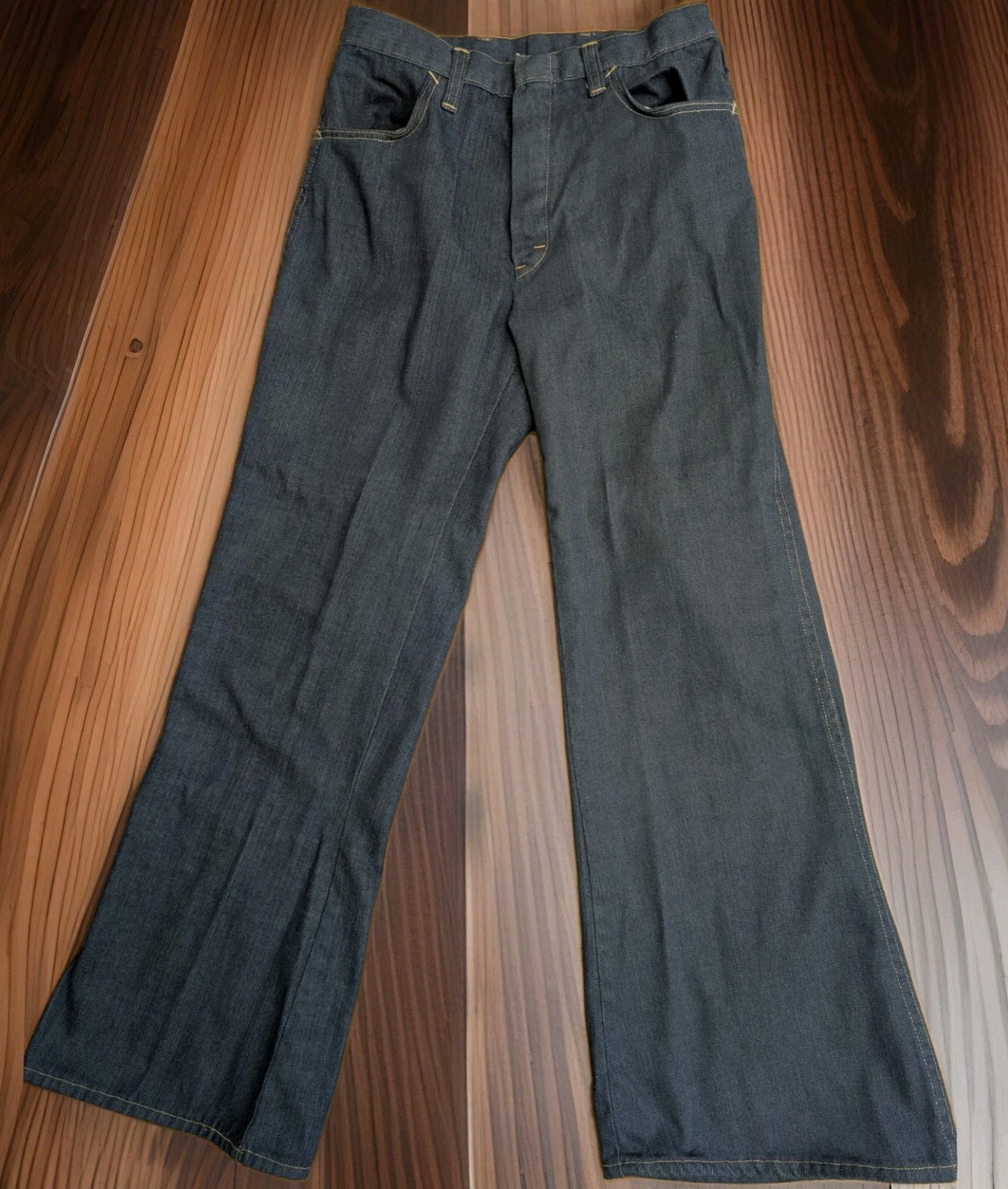 Vintage 70s Wrangler K963 Bell Bottom Jeans Women’s High Waist USA 28×29 Blue