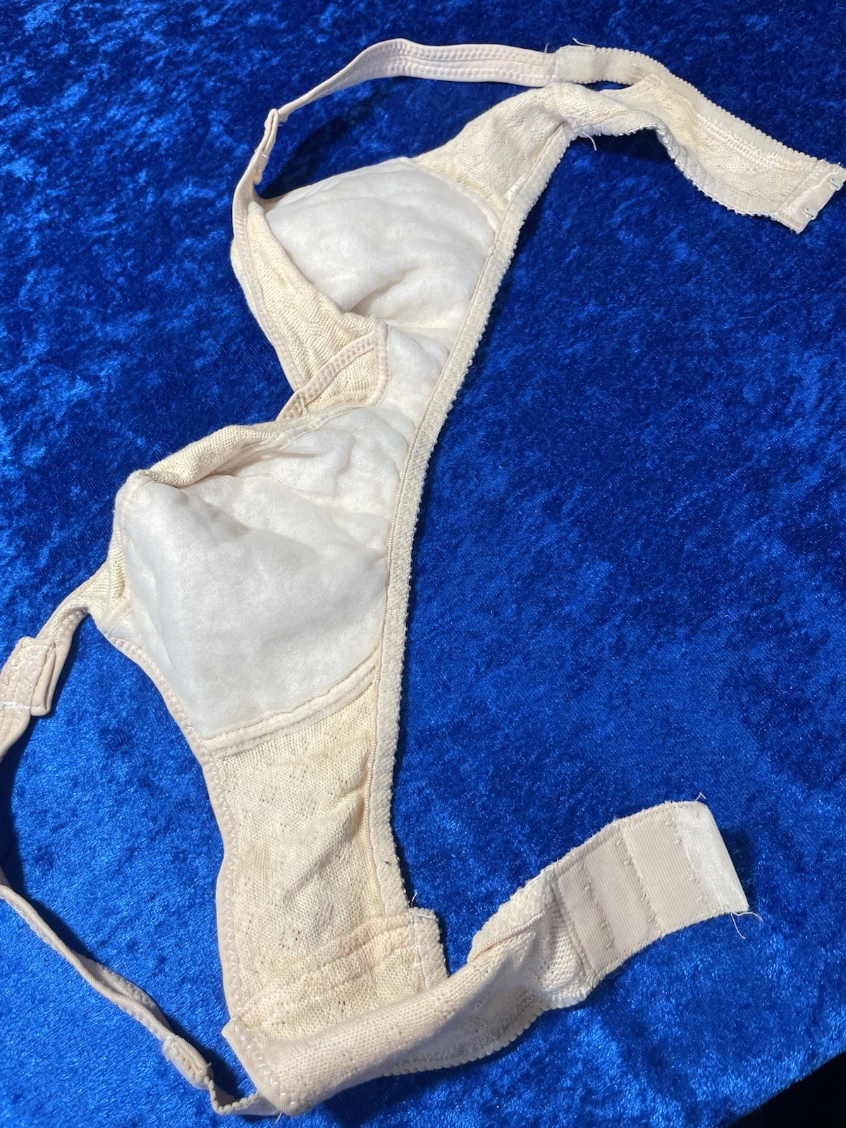 Vintage Beige Wireless Bra Medium No Tag See Pics