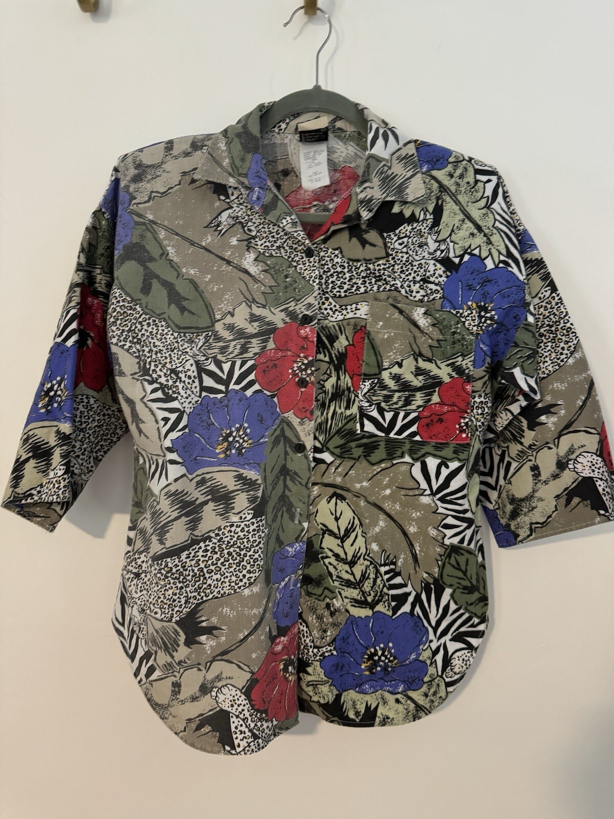 Vintage 80’s print shirt-14th Place California